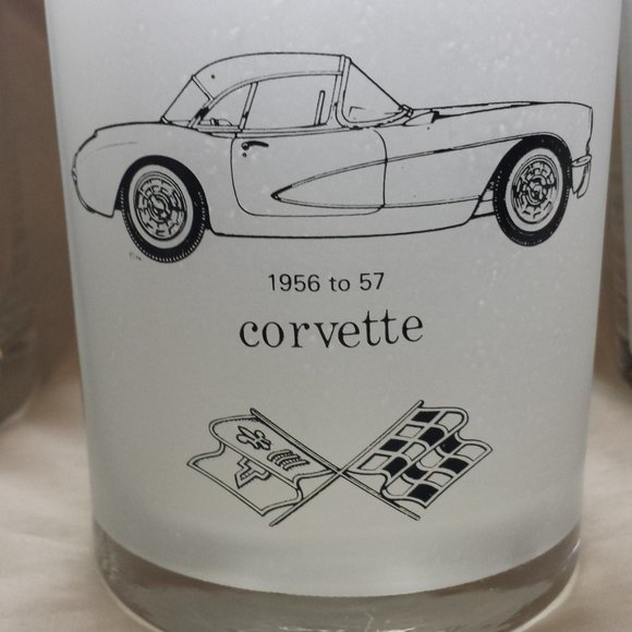 CORVETTE FROSTED GLASS TUMBLERS - Picture 4 of 10
